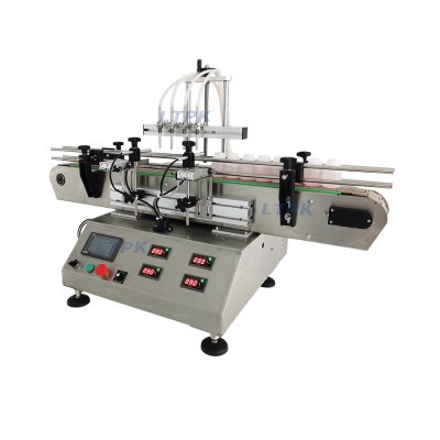 4 nozzles tabletop liquid filler magnetic pump filling machine