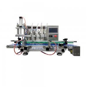 Auto desktop 4 nozzles magnetic pump liquid filling machine Auto desktop 4 nozzles magnetic pump liquid filling machine